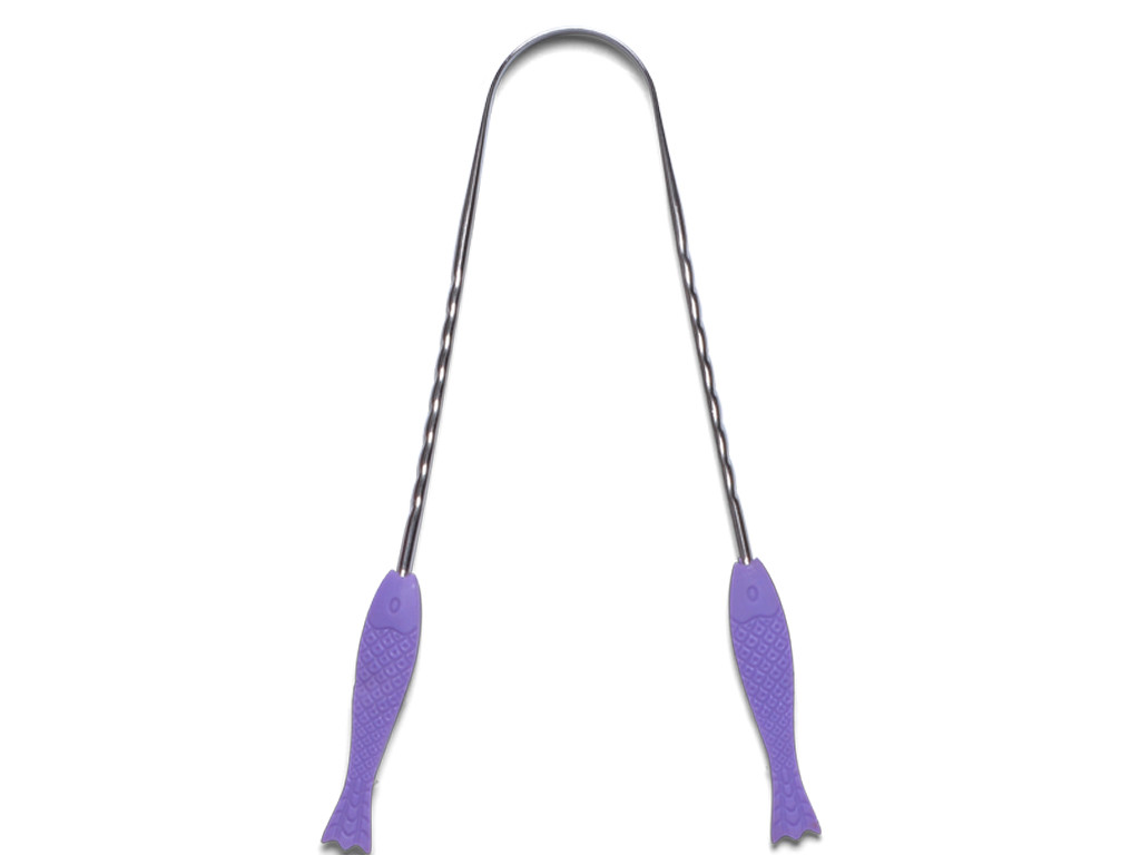 Limpiador de lengua - fiŝo acero inoxidable