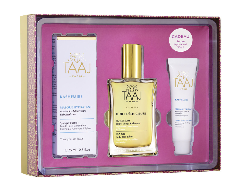 Huille Délhicieuse 100ml, Masque Hydratante 75ml & Serum Hydratante 30ml Coffret Cadeau