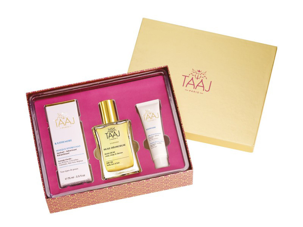 Olio Délhicieuse 100ml, Maschera idratante 75ml e Siero idratante 30ml Confezione regalo