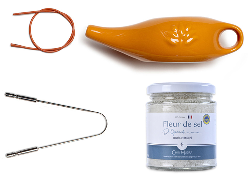 Kit Lota Jala Neti completo Porcellana Arancio Zafferano 250 ml