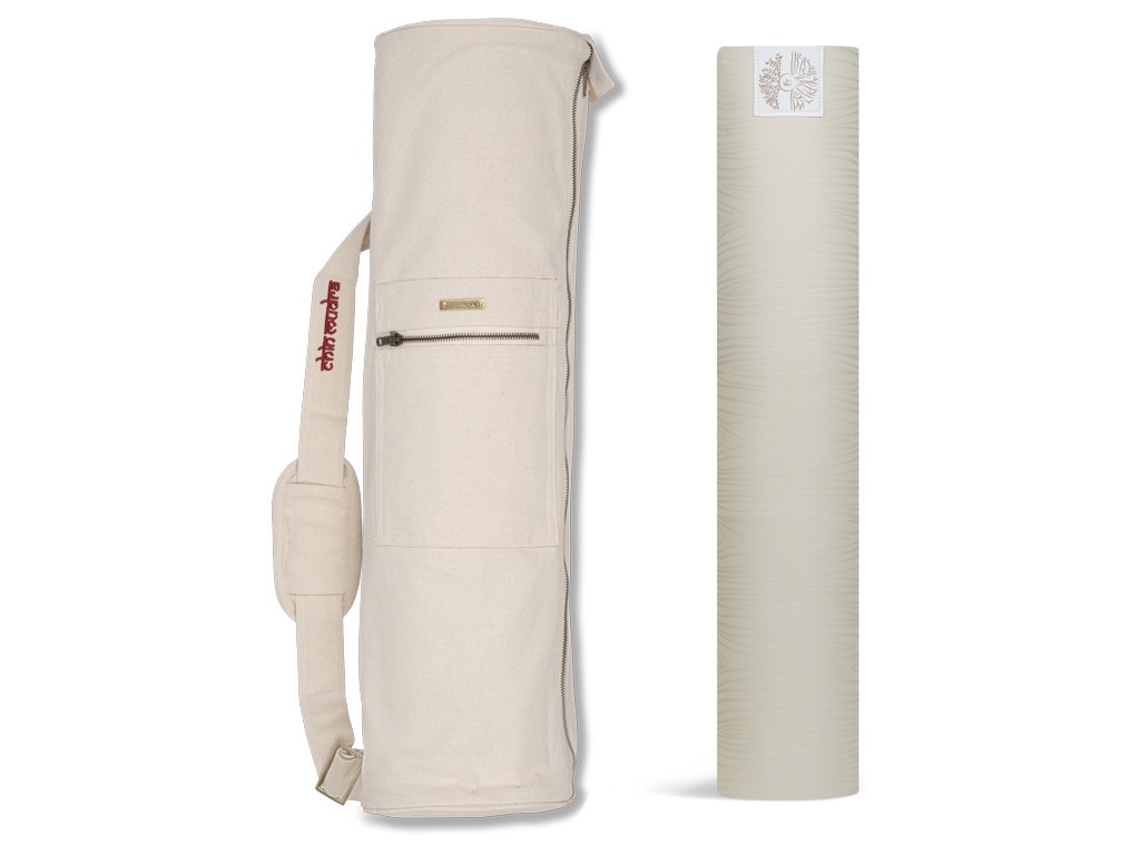 Kit tappetino e borsa naturale Ecrù