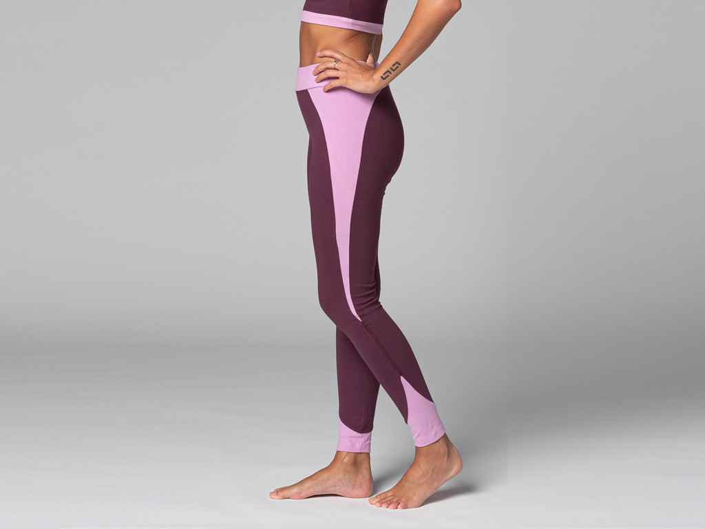 Legging de Yoga Bi-colore - Bio Prune