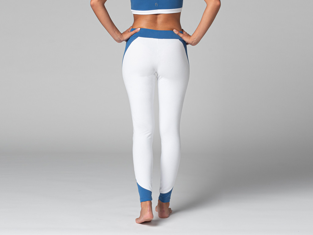 Legging de Yoga Bi-colore - Bio Blanc