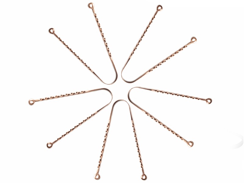 Lot de 10 Grattes langue Ayurvedique 100% Cuivre