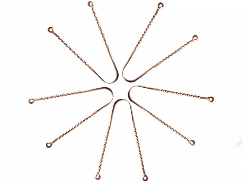 Set di 10 raschietti per lingua Serpenton 100% rame 100% Rame