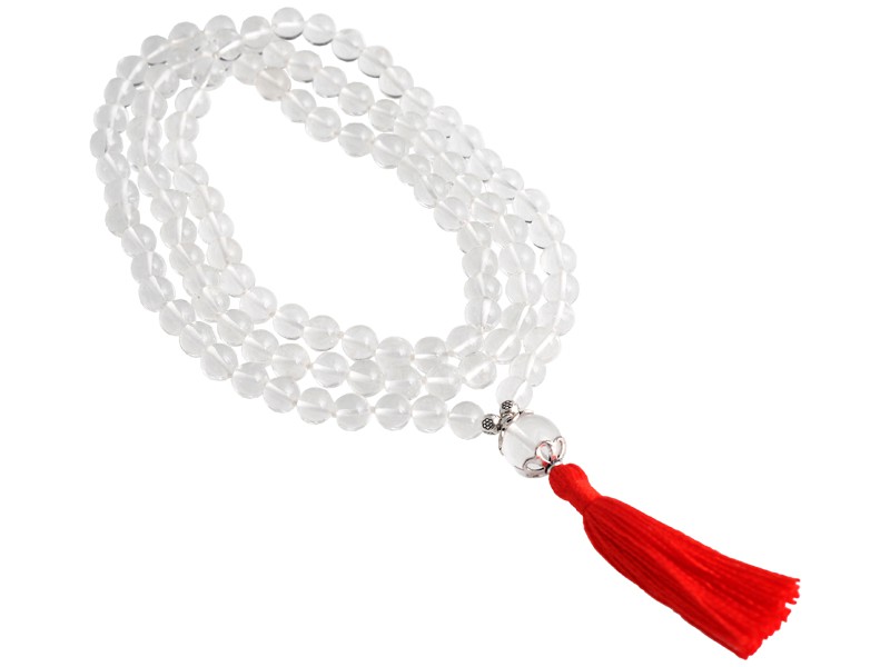 Mala 108 perles 8mm Cristal de Roche