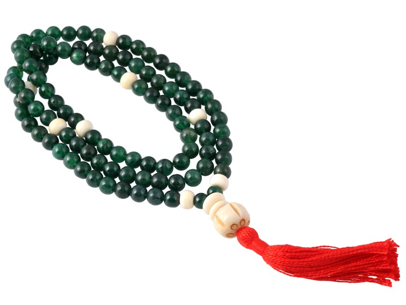 Mala 108 perles 8mm Jade & Os