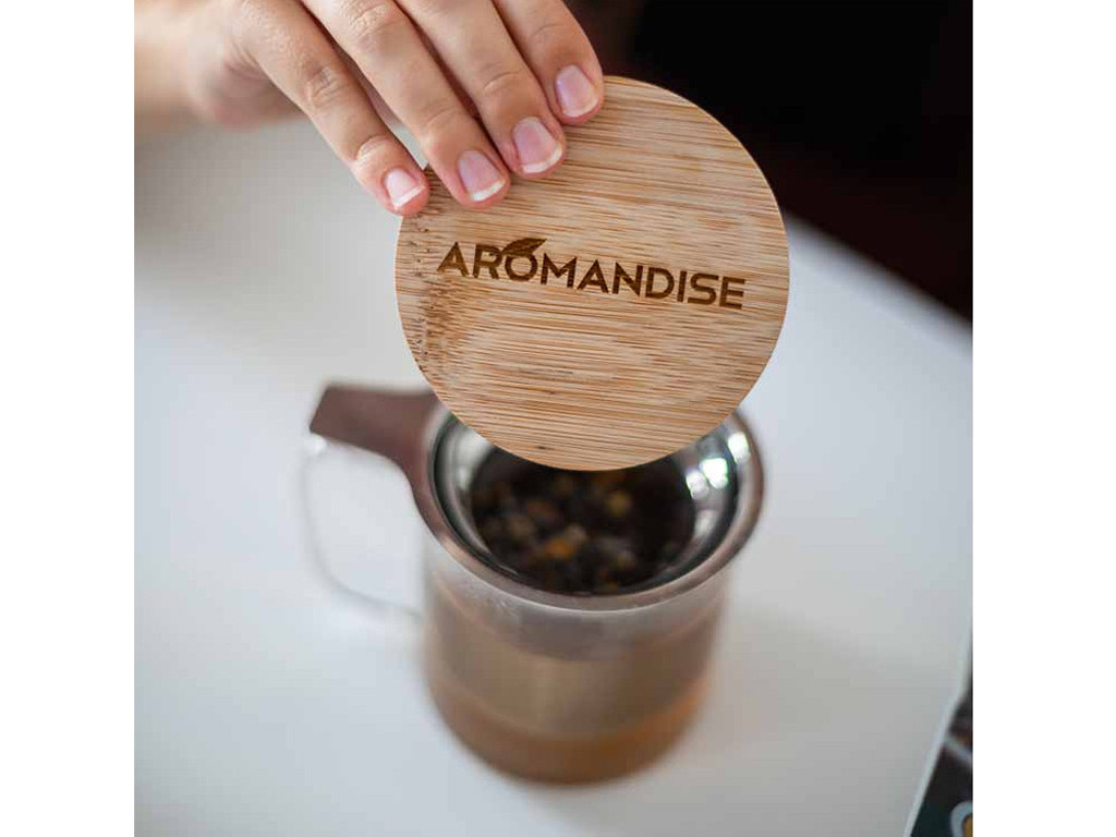 Mug en Verre avec Filtre et Couvercle 0,35L