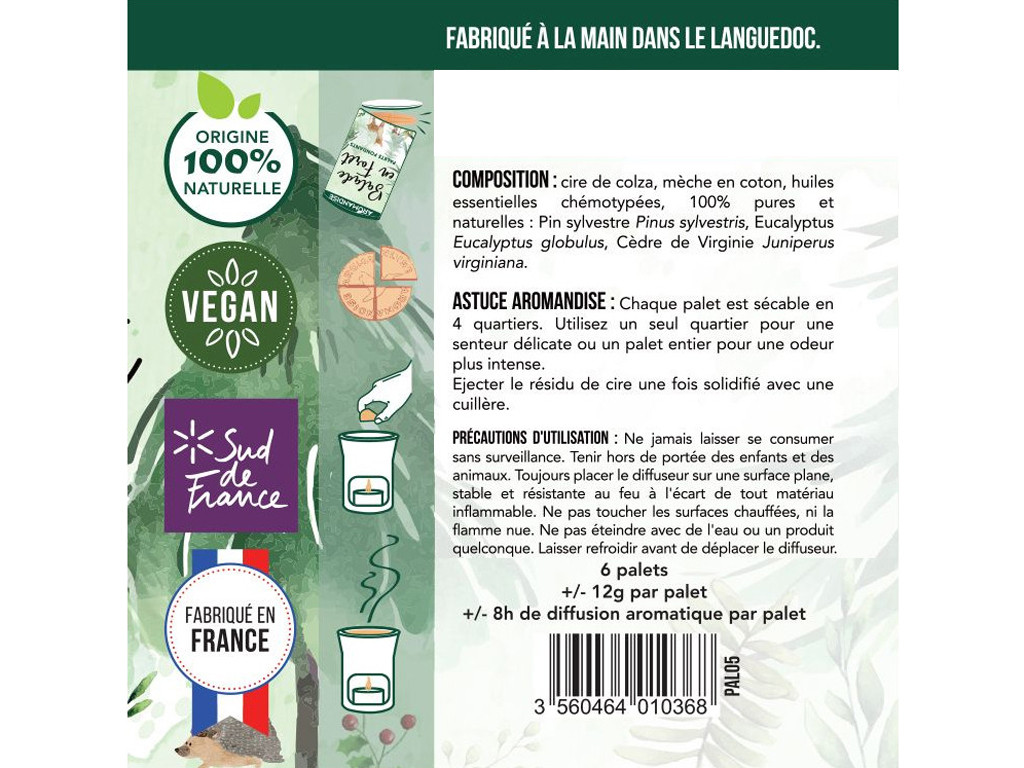 Palets Fondants Balade en Forêt 6 palets