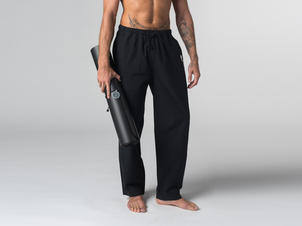 Pantalon de Tai Chi H/F Pavita - 100% coton Bio Noir