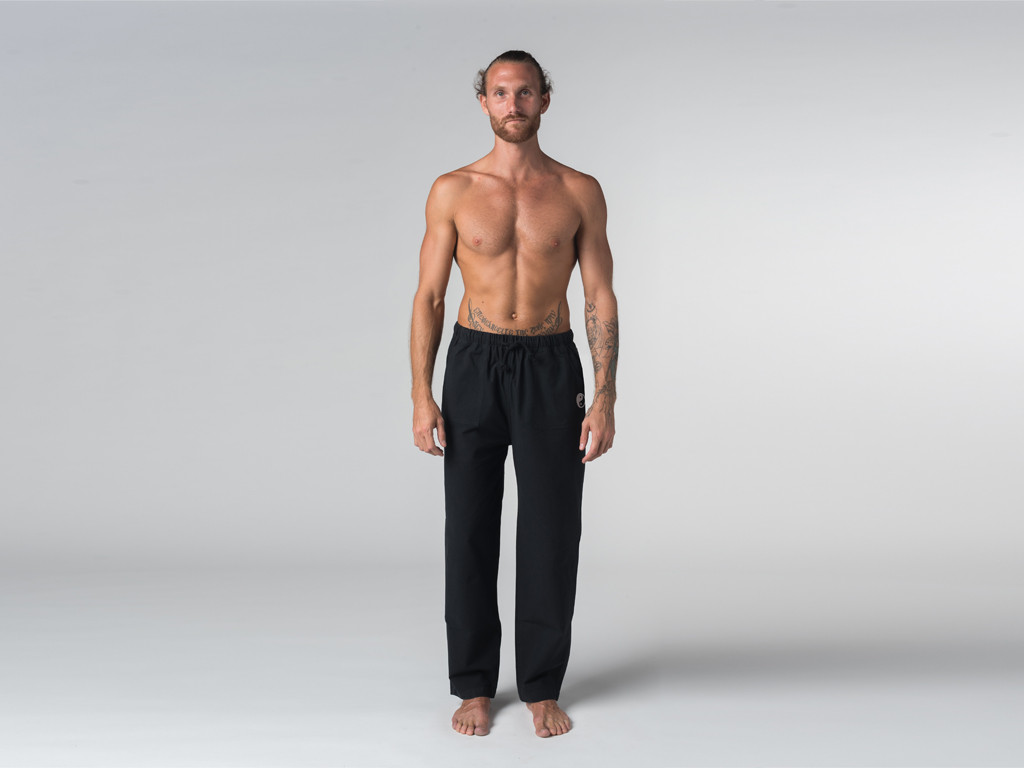 M/F Pavita Tai Chi Hose – 100 % Bio-Baumwolle Schwarz