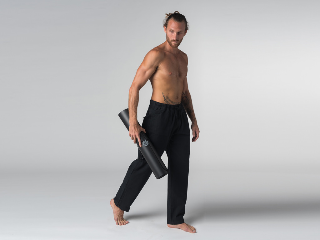 Pantalon de Tai Chi H/F Pavita - 100% coton Bio Noir