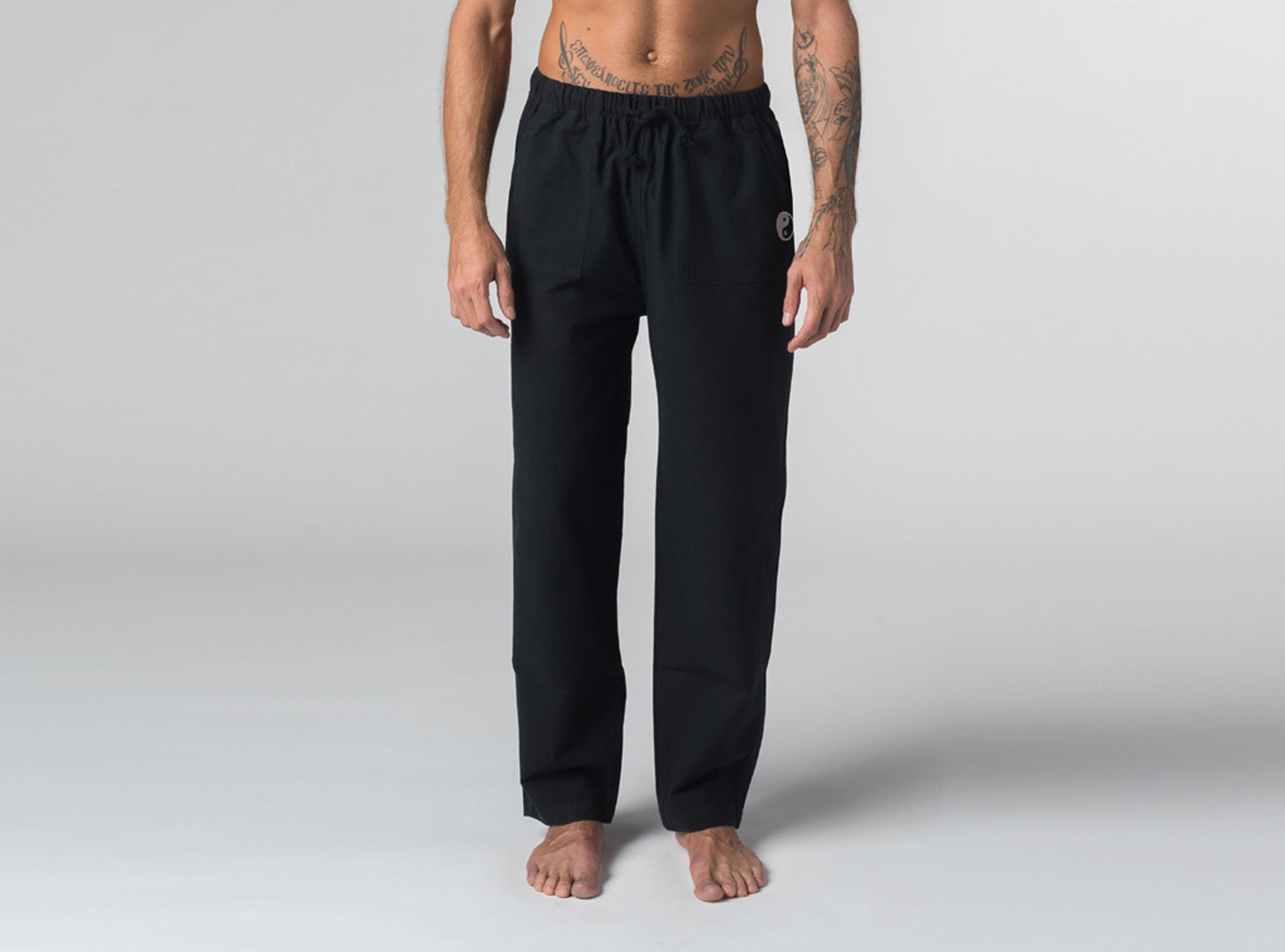Pantalon de Tai Chi H/F Pavita - 100% coton Bio Noir L - Presque Parfaits
