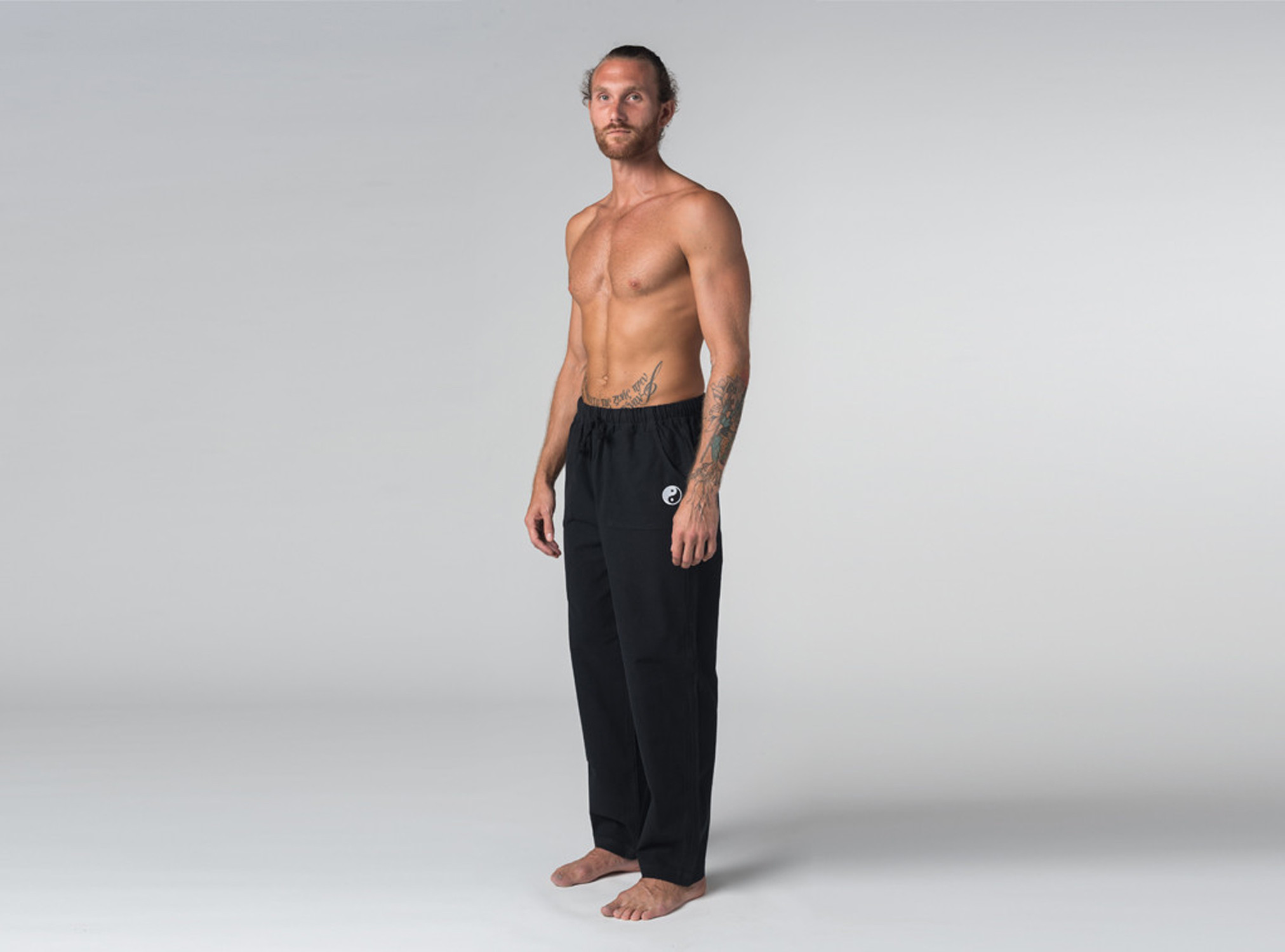 Pantalon de Tai Chi H/F Pavita - 100% coton Bio Noir L - Presque Parfaits