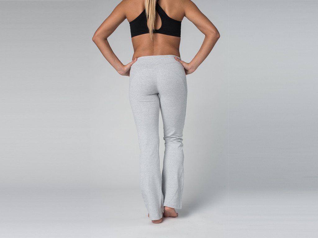 Pantalon de yoga Chic - 95% coton Bio et 5% Lycra Gris