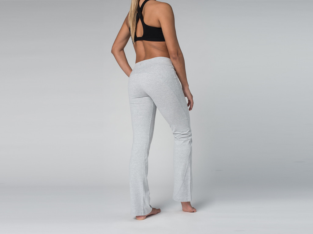 Eleganti pantaloni da yoga - 95% cotone biologico e 5% elastan Grigio