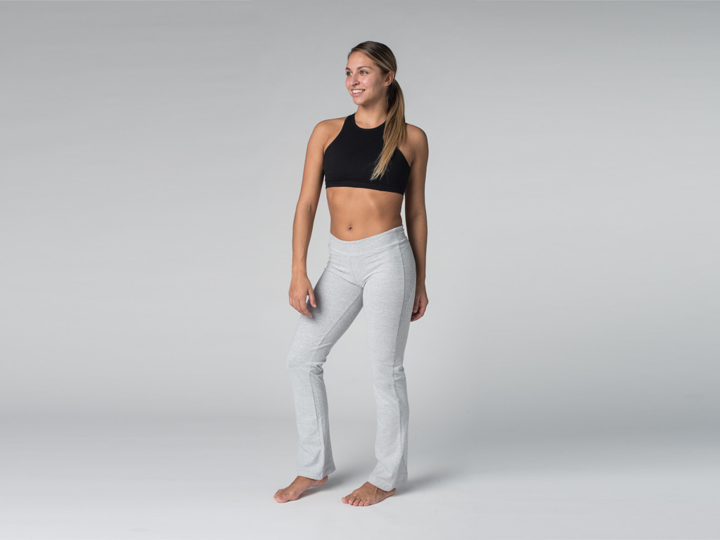 Pantalon de yoga Chic - 95% coton Bio et 5% Lycra Gris