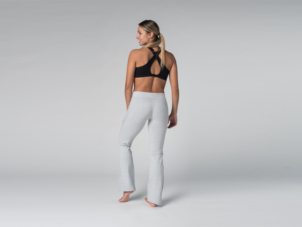 Pantalon de yoga Chic - 95% coton Bio et 5% Lycra Gris - Fin de Serie