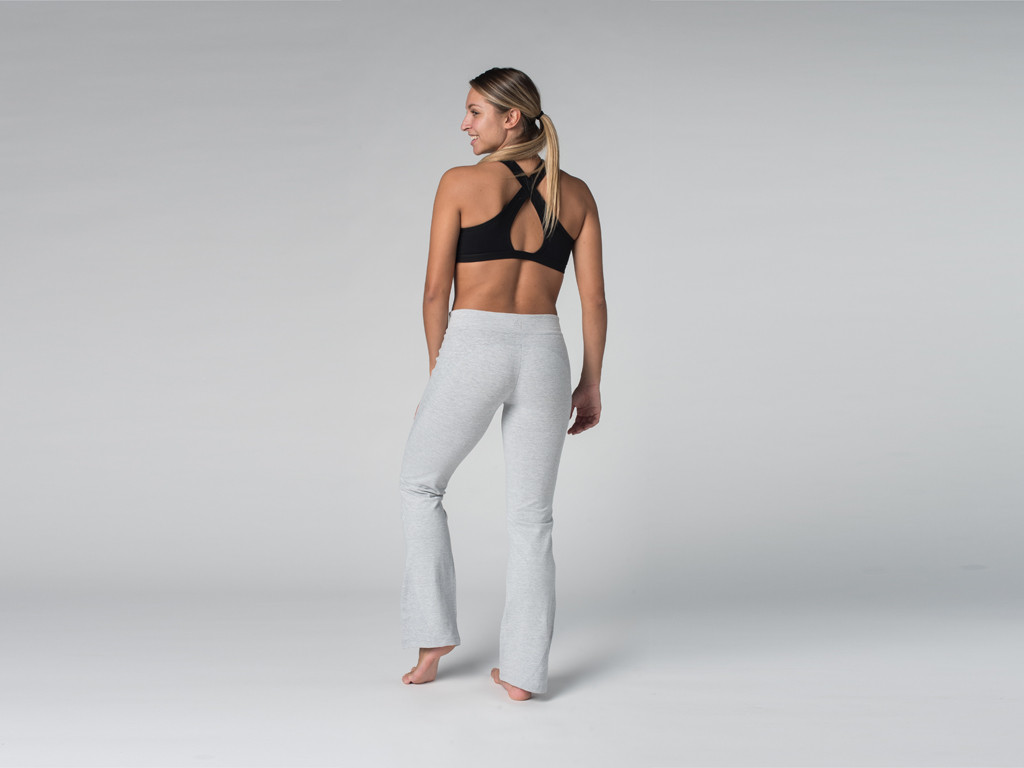 Eleganti pantaloni da yoga - 95% cotone biologico e 5% elastan Grigio
