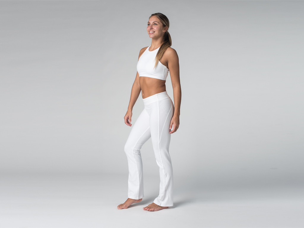 Pantalón de yoga Chic - 95% algodón orgánico y 5% Lycra Blanco