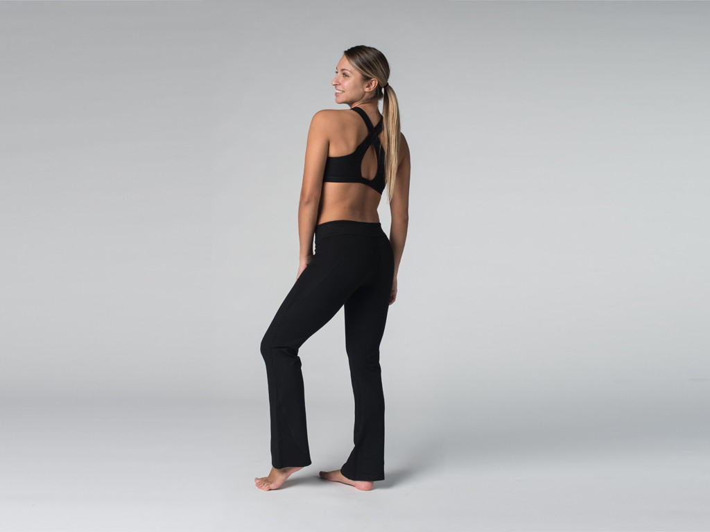 Pantalon de yoga Chic - 95% coton Bio et 5% élasthanne Noir