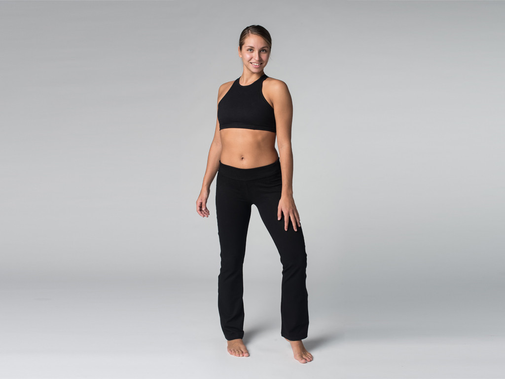 Pantalon de yoga Chic - 95% coton Bio et 5% Lycra Noir
