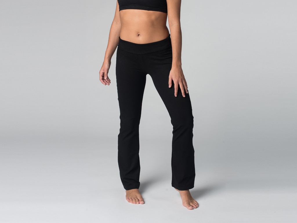 Pantalon de yoga Chic - 95% coton Bio et 5% élasthanne Noir