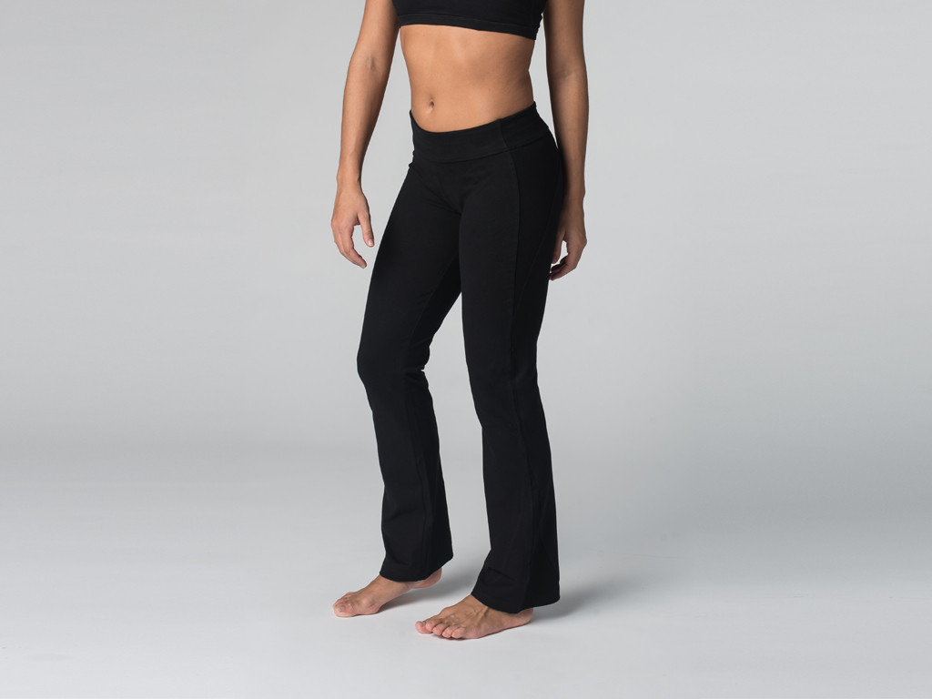 Pantalon de yoga Chic - 95% coton Bio et 5% élasthanne Noir