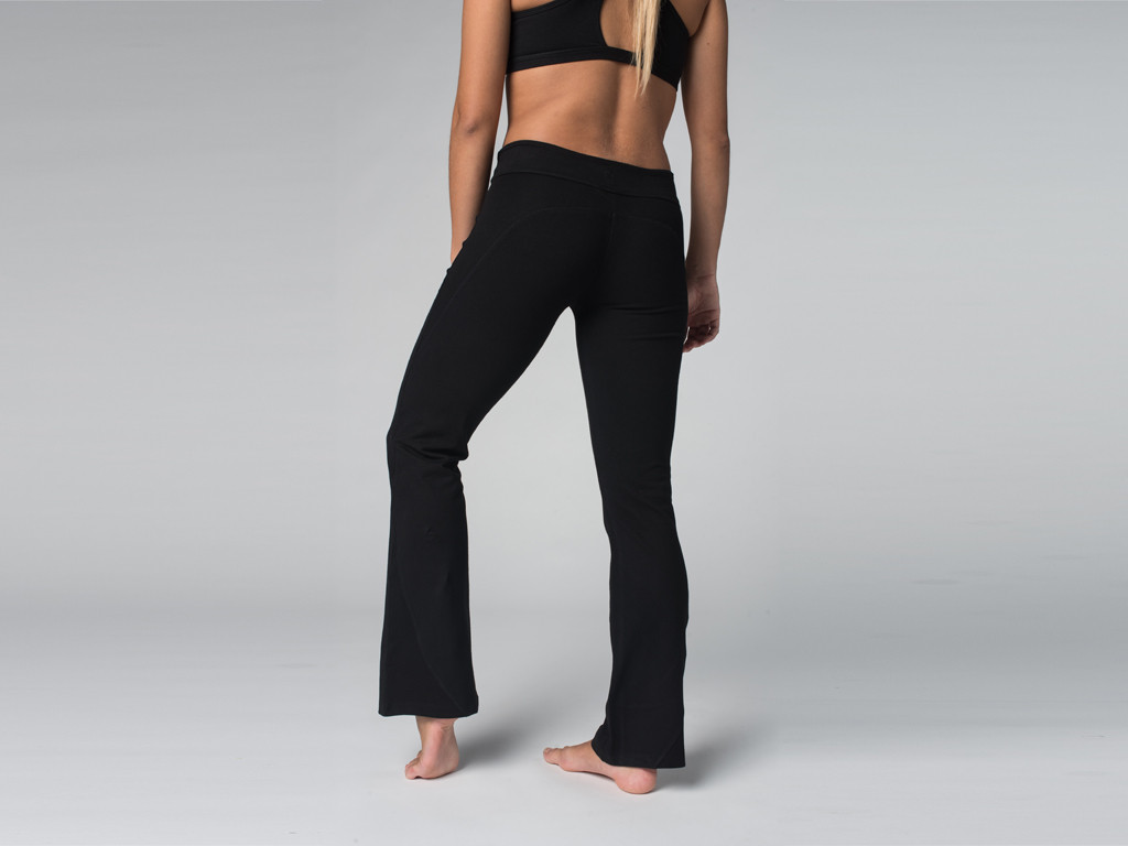 Pantalon de yoga Chic - 95% coton Bio et 5% Lycra Noir