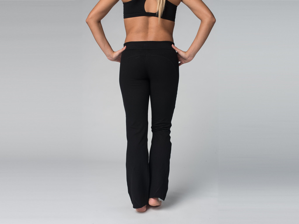 Pantalon de yoga Chic - 95% coton Bio et 5% Lycra Noir - Fin de Serie