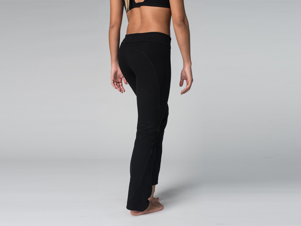 Pantalon de yoga Chic - 95% coton Bio et 5% Lycra Noir