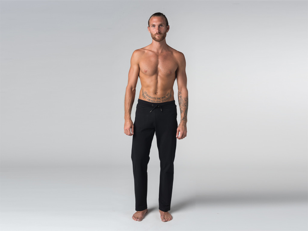 Comfort-Yogahose für Herren – Bio-Baumwolle Schwarz