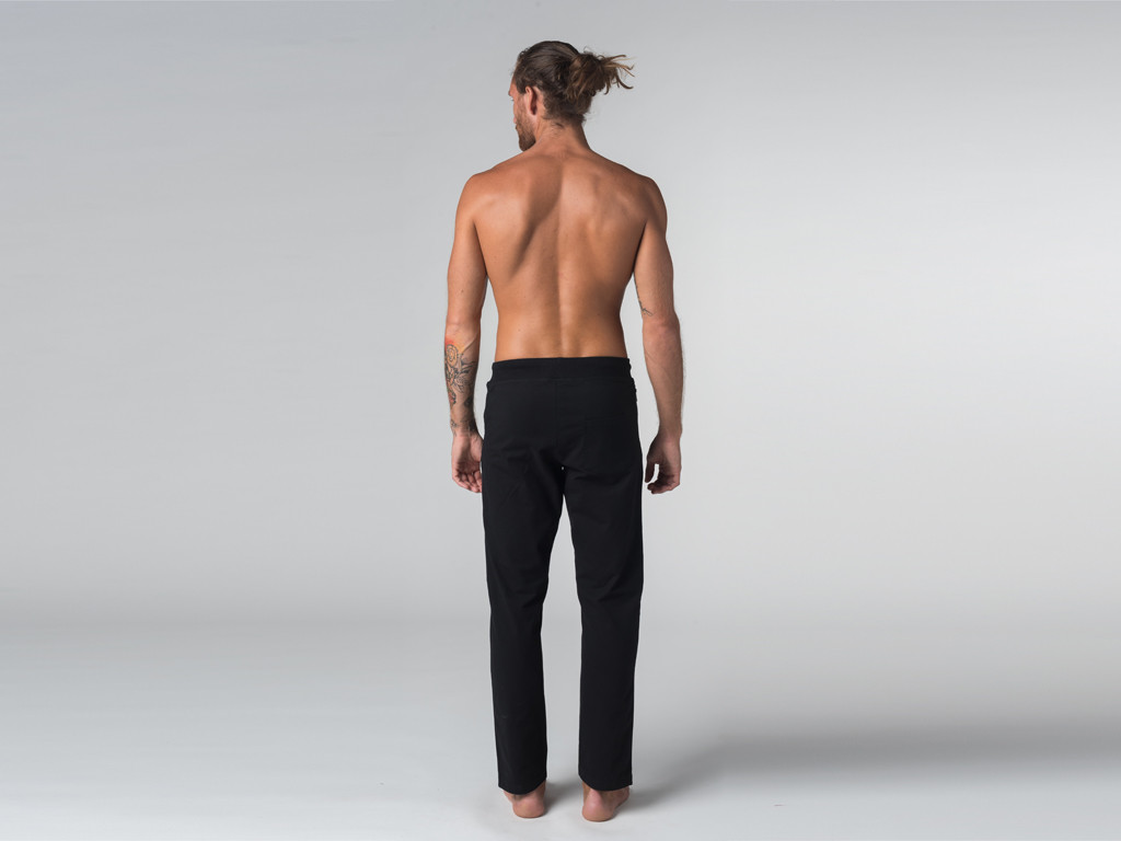 Men's Comfort Yoga Pants - Organic Cotton Black