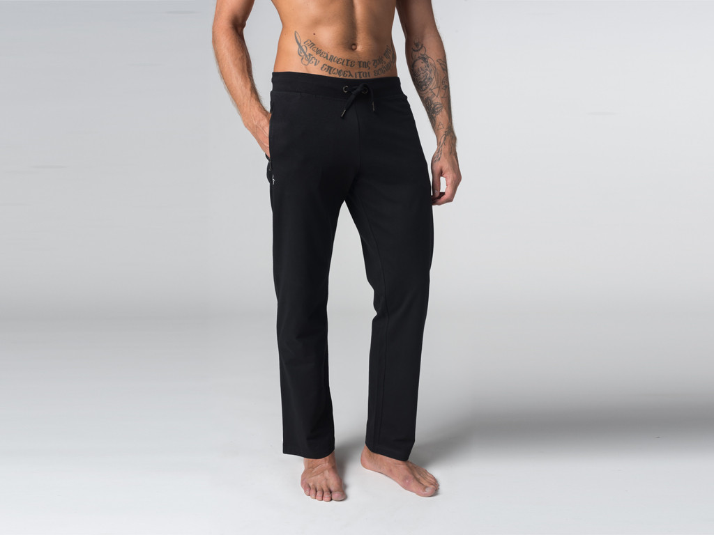 Men's Comfort Yoga Pants - Organic Cotton Black