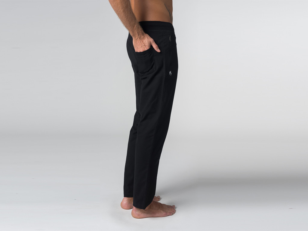 Men's Comfort Yoga Pants - Organic Cotton Black