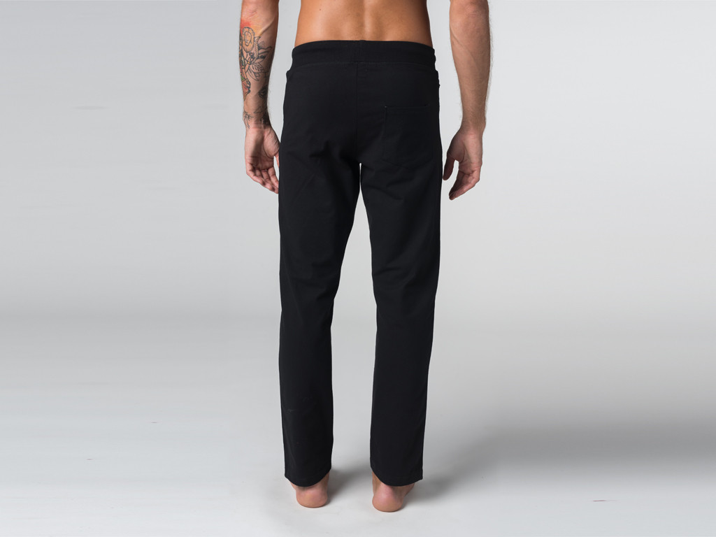 Men's Comfort Yoga Pants - Organic Cotton Black