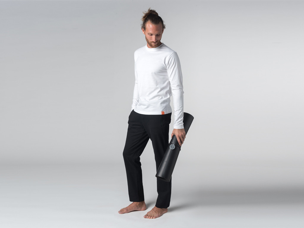 Comfort-Yogahose für Herren – Bio-Baumwolle Schwarz