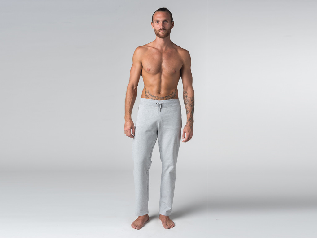 Pantalon de yoga Confort homme - Coton Bio Gris - Fin de Serie