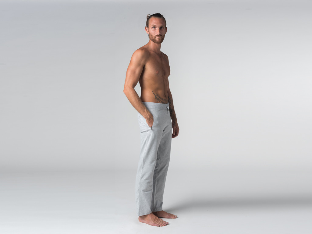 Pantalon de yoga Confort homme - Coton Bio Gris - Fin de Serie