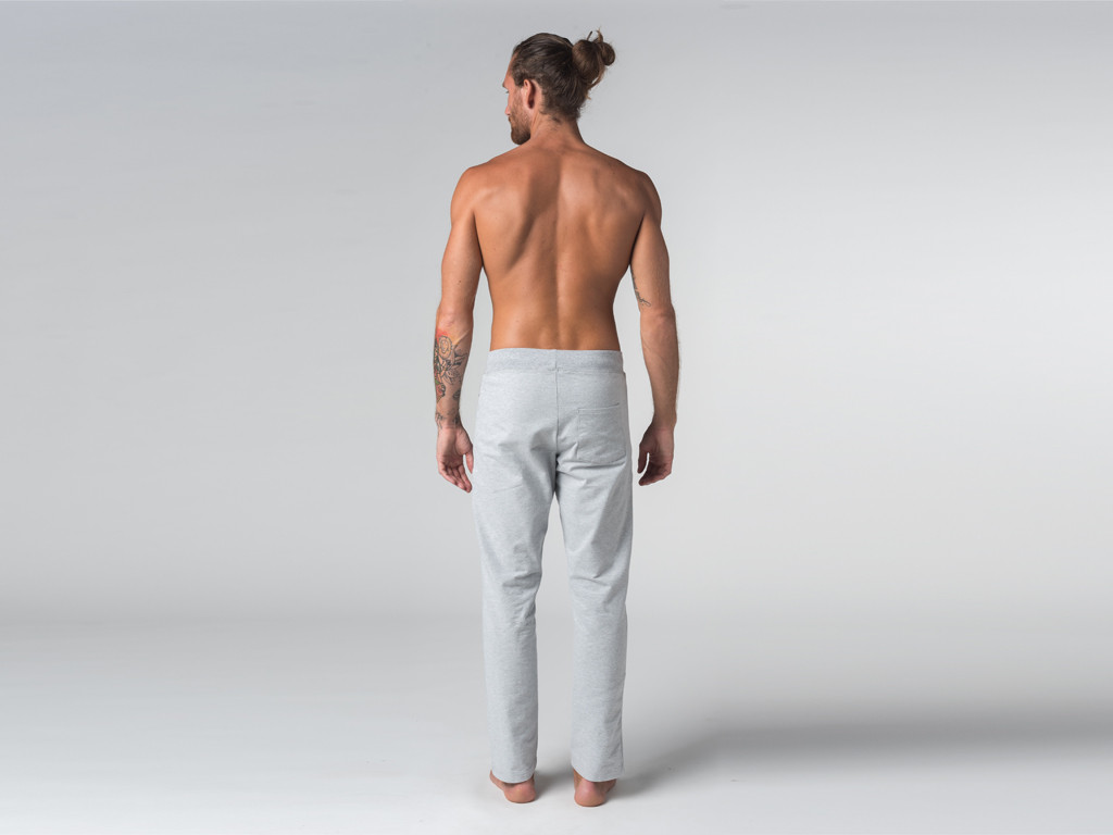 Pantalon de yoga Confort homme - Coton Bio Gris - Fin de Serie