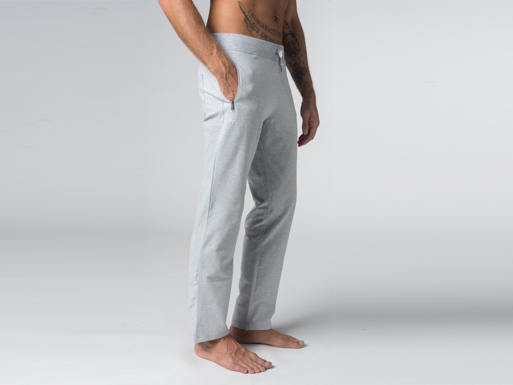 Pantalon de yoga Confort homme - Coton Bio Gris - Fin de Serie