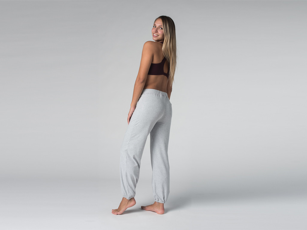 Pantalon de yoga Cool - 95% coton Bio et 5% Lycra Gris - Fin de Serie