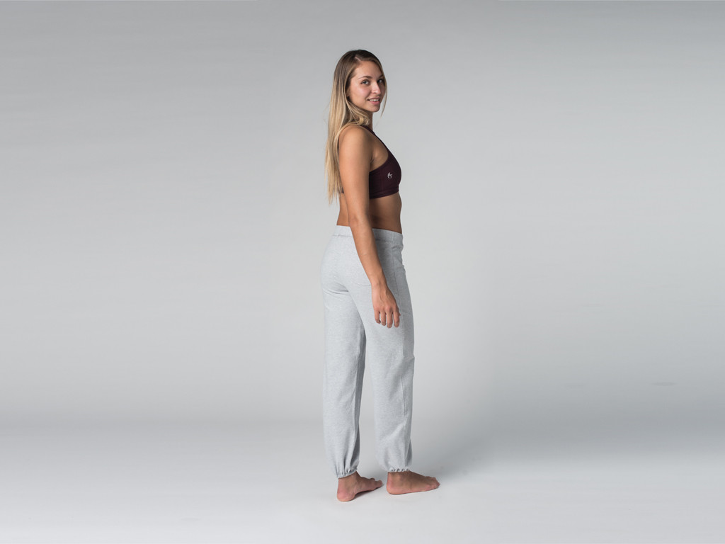 Param yoga trousers – 95% Organic cotton and 5% Lycra Grey