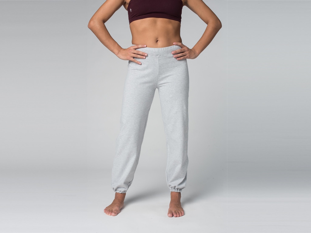 Pantalon de yoga Cool - 95% coton Bio et 5% Lycra Gris - Fin de Serie