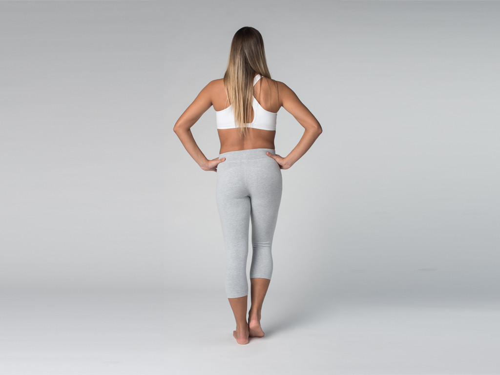 Pantalon de yoga Corsaire CAPRI 95% coton Bio et 5% Lycra Gris Perlé - Fin de Serie