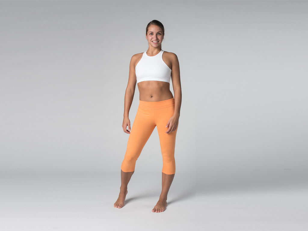 Pantalon de yoga Corsaire CAPRI 95% coton Bio et 5% Lycra Mango - Fin de Serie