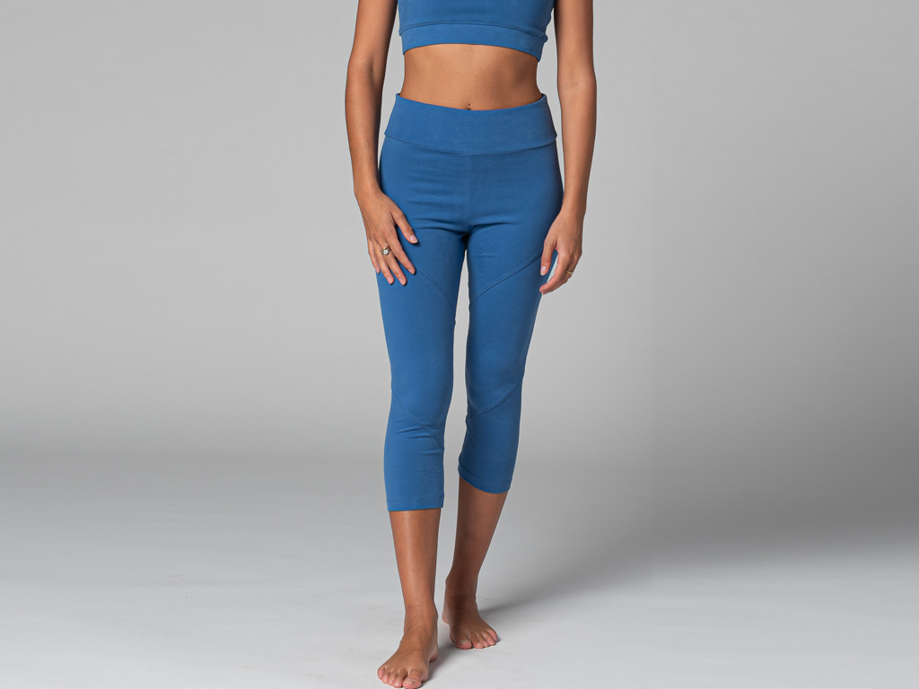 Pantalon de yoga Corsaire - Bio Bleu Chaud