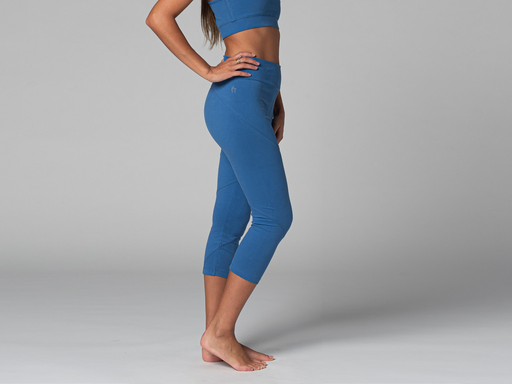 Pantalon de yoga Corsaire - Bio Bleu