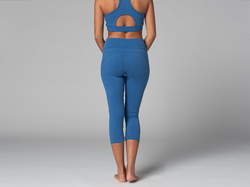 Pantalon de yoga Corsaire - Bio Bleu Chaud