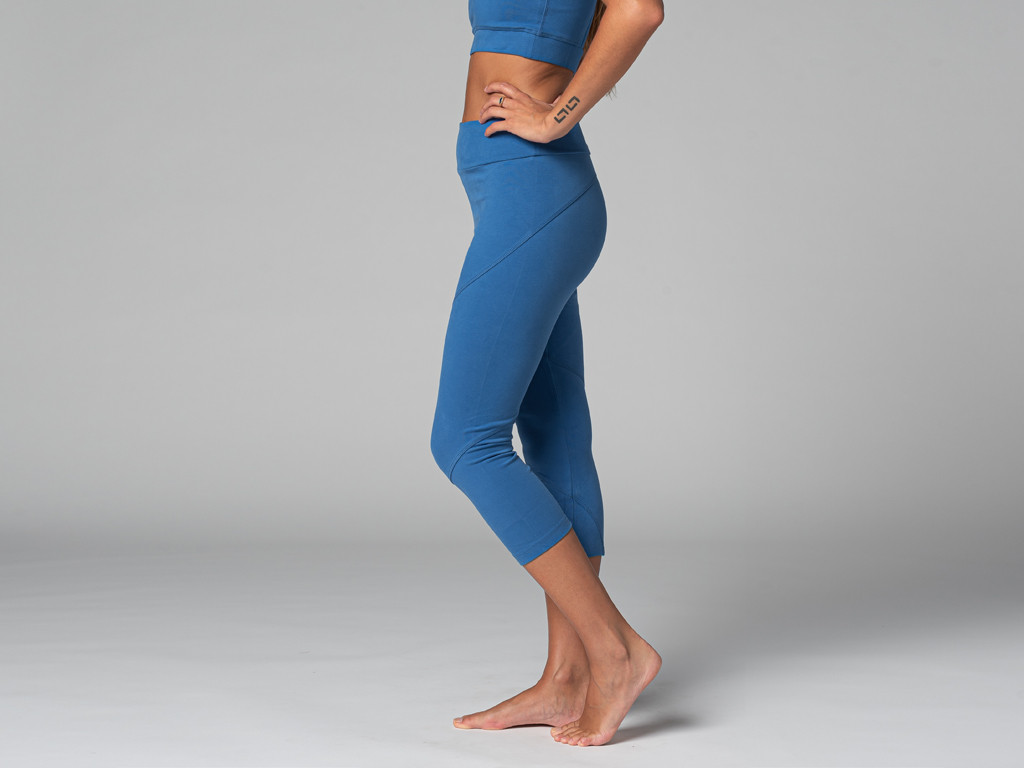 Pantalon de yoga Corsaire - Bio Bleu Chaud